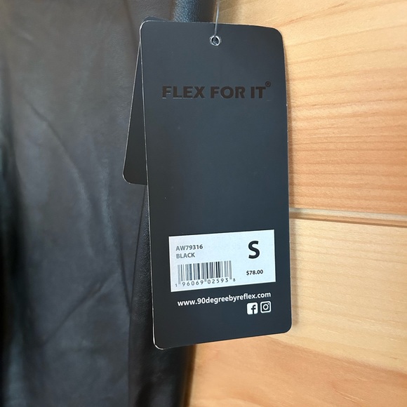 NWT 90 Degree Reflex High Rise Faux Leather Leggings - Picture 6 of 11